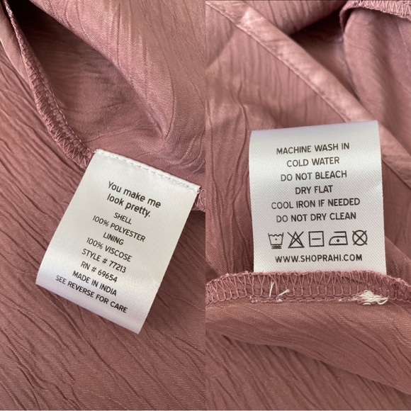 NWT Rahi Luster Cutout Mini Dress in Antique Rose | Metallic Pink | Nordstrom - Picture 13 of 16